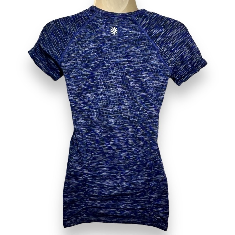 Athleta Women’s Fastest Track Tee Blue Space Dye Size XS - Picture 3 of 6